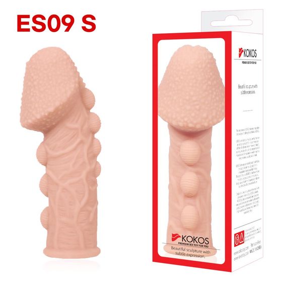 Насадка на член Kokos Extreme Sleeve ES.09 розмір S, потовщувальна, стимулюючий рельєф | Зображення 3