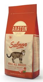 Повноцінний сухий корм з лососем для дорослих котів ARATON SALMON Adult All Breeds 15кг