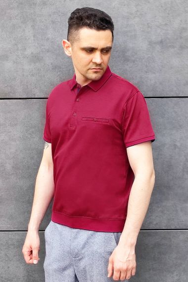 Чоловіче поло Sun`s House  розмір: 4XL Червоний (арт. OT-30) | Зображення 2