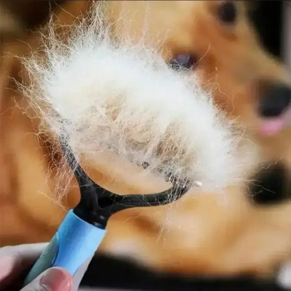 Двусторонняя расческа для вычесывания шерсти кошек и собак AND217 | Зображення 3