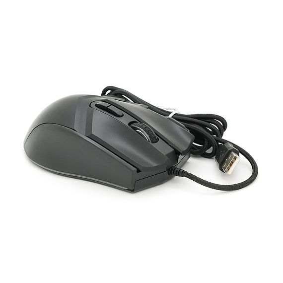 Миша провідна JEDEL GM800, 8 кнопок, 1200/1800/2400/3600/4800/7200DPI, кабель 1,5 м. RGB підсвічування. 128х77х40мм. Black. Box