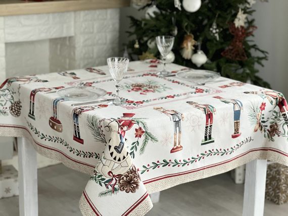 Скатертина гобеленова CASCANUECES Limaso, 160x280, Прямокутна, Новорічний, З мікрофіброю + срібним люрексом, 65% поліестер, 30% бавовна, 5% люрекс, Гобелен | Зображення 6