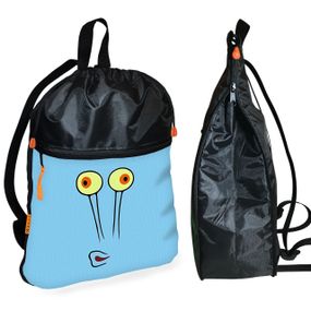Рюкзак-мешок для обуви,спортивной формы Губка Боб детская сумка для сменки с расширителем (01231)