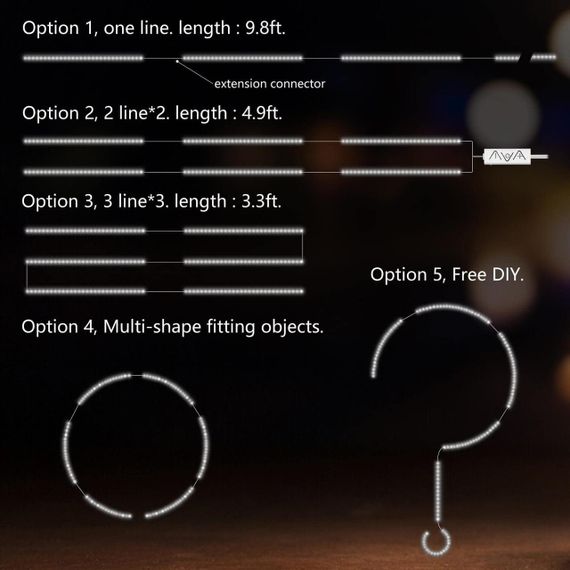 Комплект світлодіодних стрічок Enteenly 3 м — підсвічування для шаф, меблів і кімнат із пультом керування та регулюванням яскравос | Зображення 1