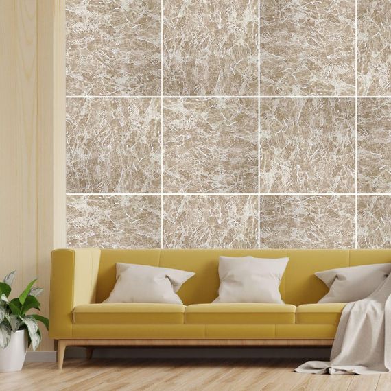 Декоративна ПВХ плита кремовий мармур 600*600*3mm (S) SW-00001619 | Зображення 5