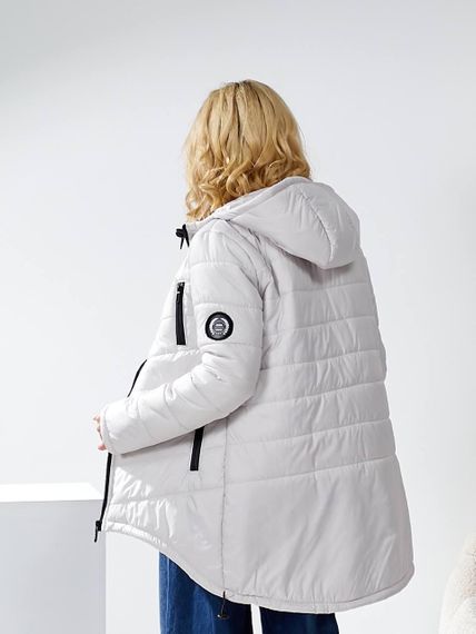 Елегантна жіноча парка, арт. 300, перлинний сіро білий | Зображення 1