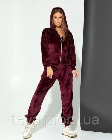 Спортивний костюм для жінок колір бордовий розміри S, M, L, XL FI_008563