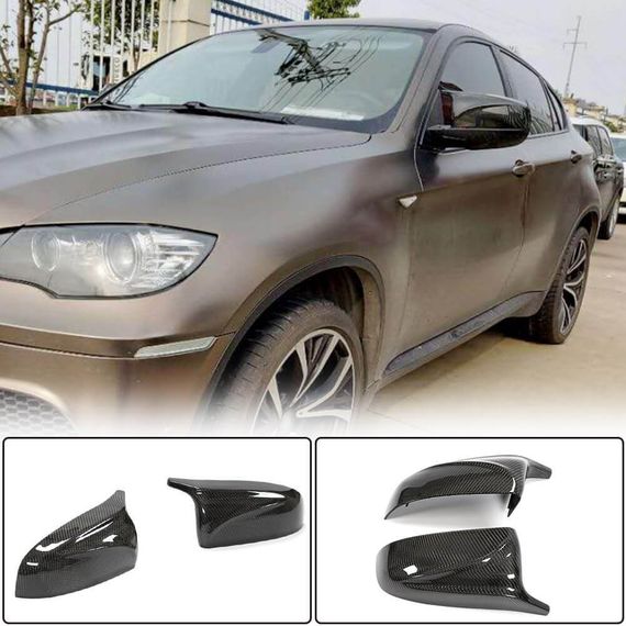Накладки на Зеркала (Карбон) для BMW X5 E-70 2007-2013 гг | Зображення 5