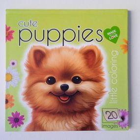 Розмальовка антистрес   Puppies 140Х140 см, 24 аркуші, тверда обкладинка
