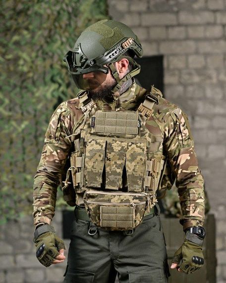 Плитоноска 4 точки сброса Attack PREMIUM   пиксель ДЛ6501