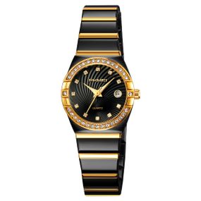 Жіночий класичний годинник Skmei 2342BKGD Black-Gold