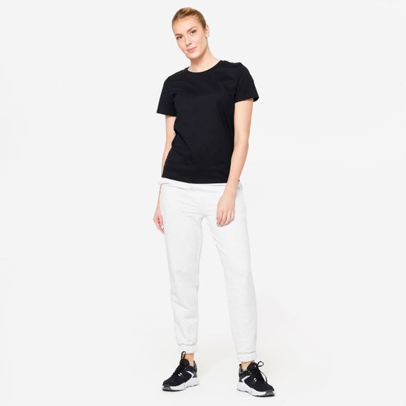 Футболка спортивна жіноча 500 чорна - M