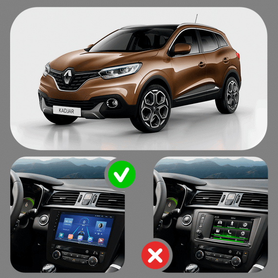 Штатная магнитола 9" Lesko для Renault Kadjar I 2015-2018 6/128Gb 4G Wi-Fi GPS Top Рено | Зображення 2