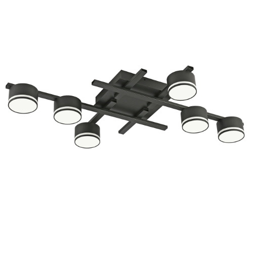 Світильник VIDEX під лампу 6xGX53 накладний Чорний (VL-SPF31-6B) | Зображення 1