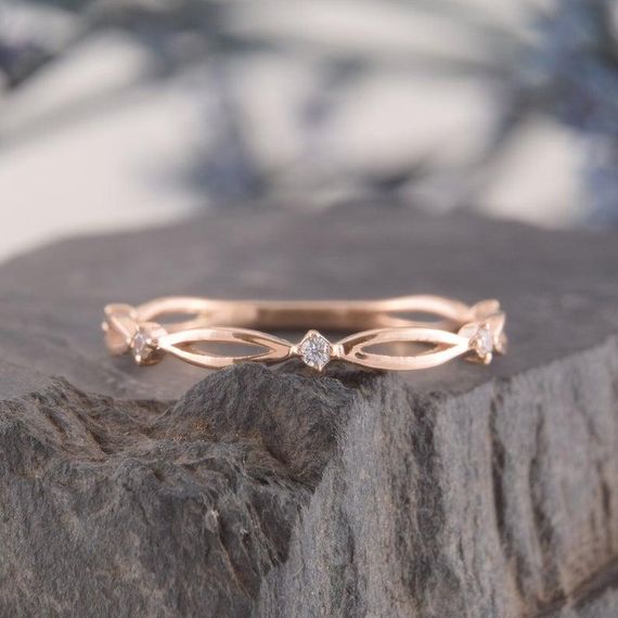 Кольцо из красного золота с фианитами 20.5 | Зображення 3