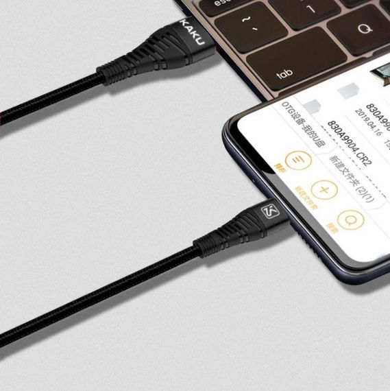 USB кабель Kaku KSC-298 USB - Type-C 1m - Black | Зображення 2