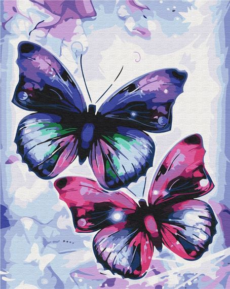 Картина за номерами "Блискучі метелики" BS51407 40х50