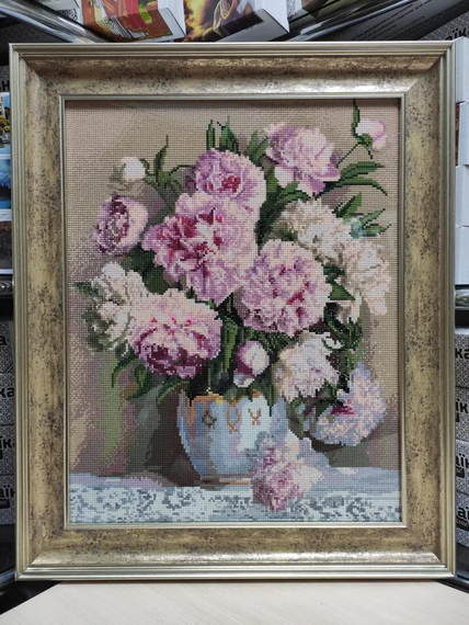 Алмазна мозаїка Півонії 40х50 см ColorArt  SP046 | Зображення 5