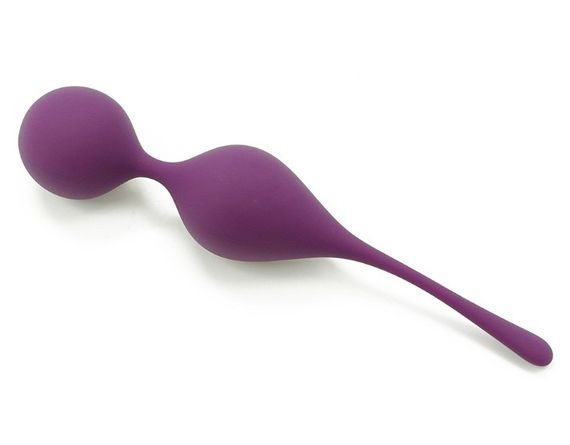 Вагінальні кульки Sweet Em на м'якому з'єднанні, фіолет, 17 х 3.3 см Sex Aura