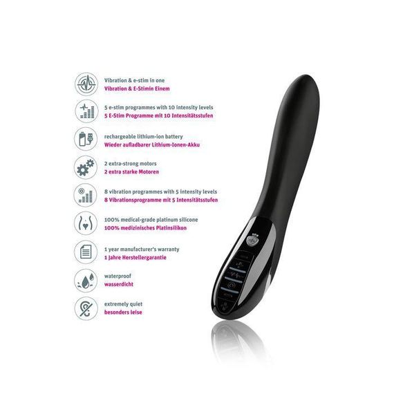 Вібратор з електростимуляцією Mystim Electric Eric eStim Black, міостимулятор | Зображення 4