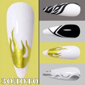 Золотой акриловый маркер для росписи ногтей