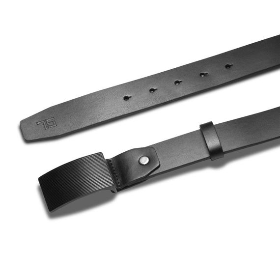 Ремінь чоловічий шкіряний Semi Line Black (P8233-0 L) | Зображення 2