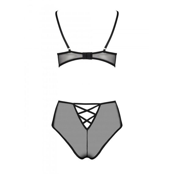 Эротический комплект с рисунком Passion LOVELIA BIKINI S/M, black | Зображення 3