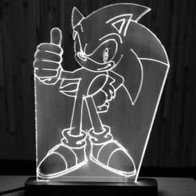 Акриловый светильник-ночник Соник 2 белый tty-n000104