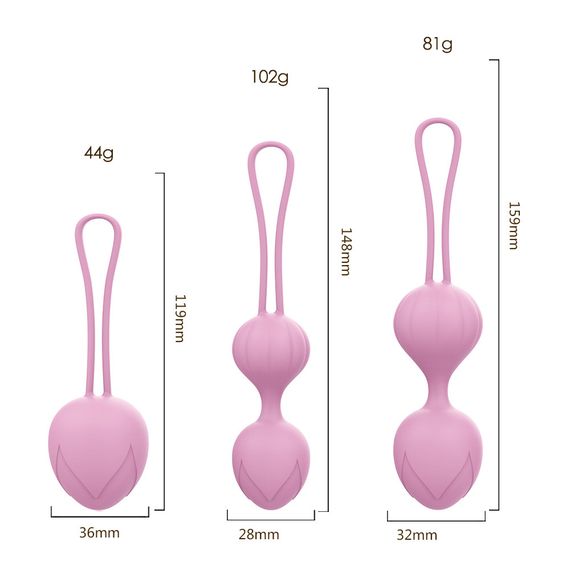 Набір вагінальних кульок Every Night Toys Wendy, 3 шт, бузковий sexstyle | Зображення 6