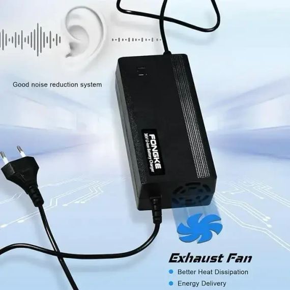 Зарядний пристрій Fongke 36V 2A для електросамокатів Ninebot і Xiaomi — швидкий універсальний | Зображення 1