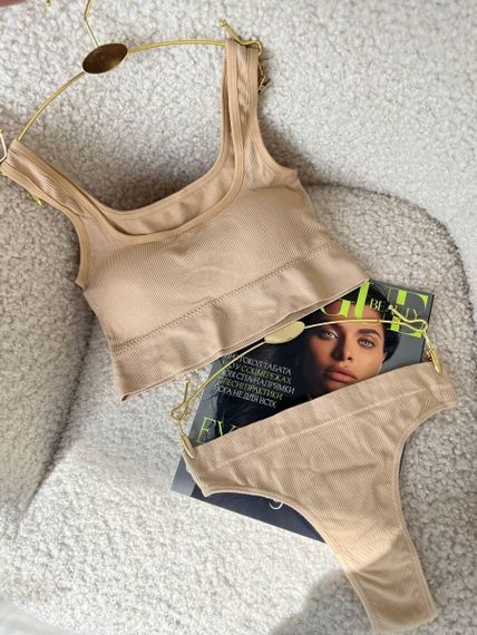 Женский комплект нижнего белья 2473/2 2XL Бежевый | Зображення 7
