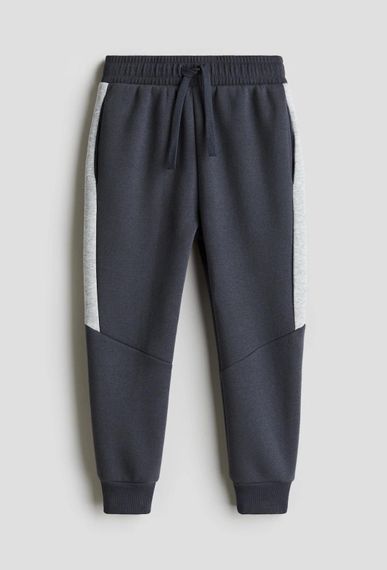 Дитячі теплі спортивні штани-джогери на флісі для хлопчика H&M 104 см Темно-сірі (25120503C)
