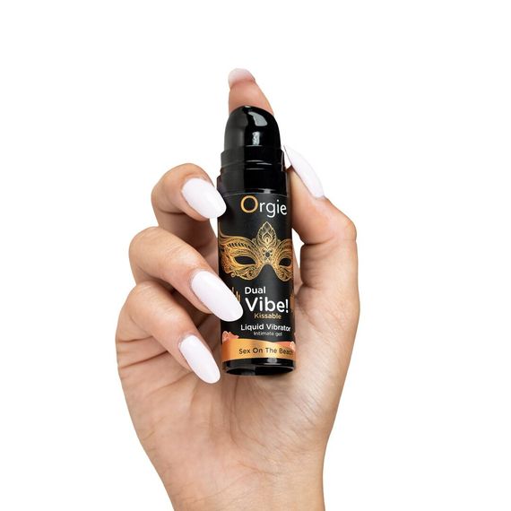 Жидкий вибратор Orgie Dual Vibe! Sex On The Beach Kissable Liquid Vibrator, 15 мл | Зображення 1