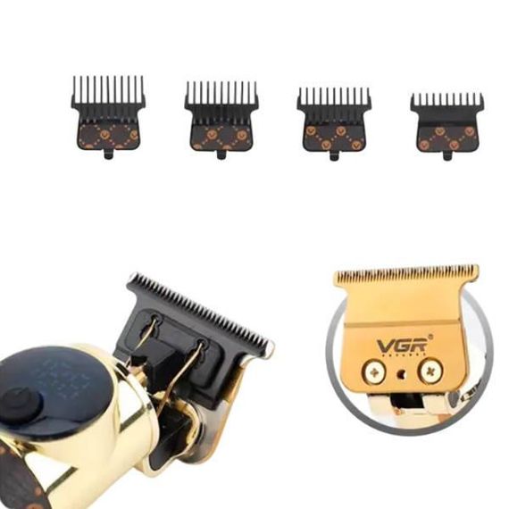 Триммер аккумуляторный 4 насадки VGR V-942 Коричневый