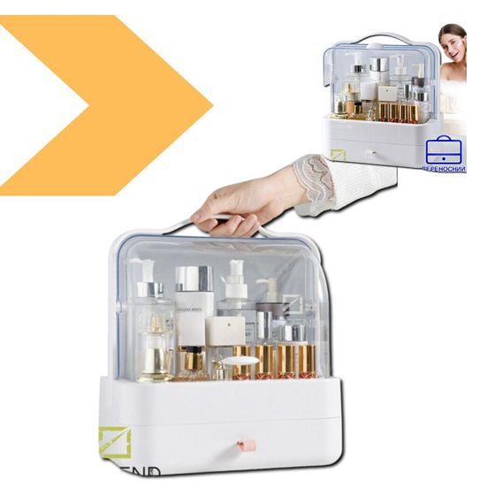 Органайзер для косметики з 2 секціями білий XPRO YM206 Single Drawer (MER-14969_601) | Зображення 1