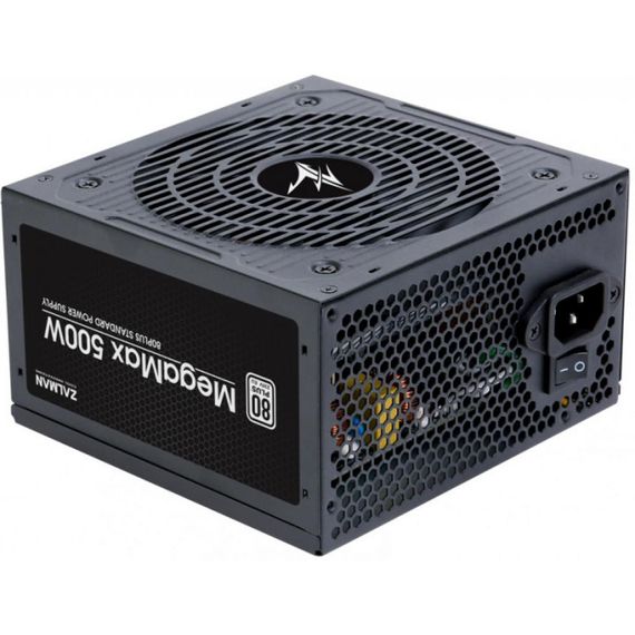 Блок питания Zalman 500-TXII MegaMax (500W),80+,aPFC,120мм,24+(4+8),6xSATA,2xPCIe,+3,1xFDD (ZM500-TXII)