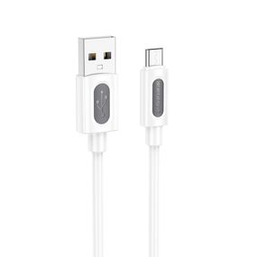 Дата кабель Borofone BX114 Structure USB to MicroUSB 2.4A (1m) White