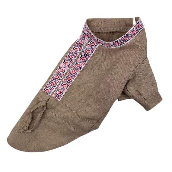 Вишиванка льон бежева RUB-43 | Зображення 3