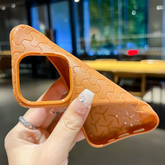 Чохол TPU Weaving для Apple iPhone 15 Pro (6.1") Orange | Зображення 4
