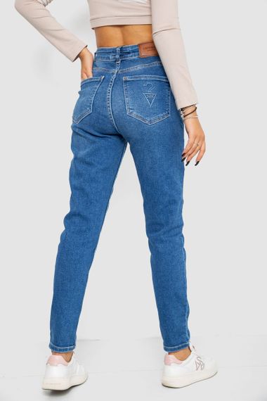 Джинси жіночі Mom-fit стрейч, колір синій, 244R1133 | Зображення 3