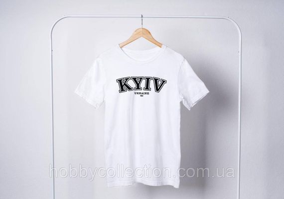Футболка чоловіча із патріотичним принтом "KYIV Ukraine 482" біла | Зображення 4