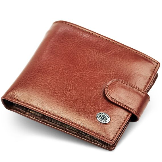 Чоловічий портмоне з натуральної шкіри ST Leather B104 Коричневий
