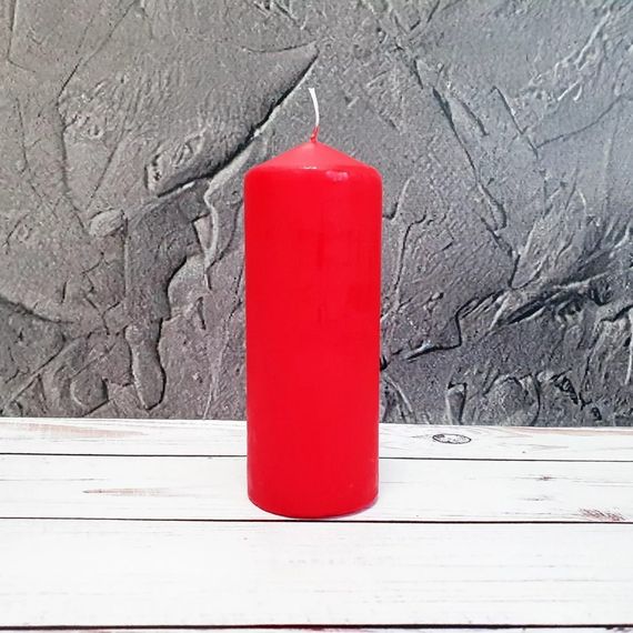 Свічка столова циліндр Bispol AURA Candles sw60/150-030 Червонй | Зображення 3