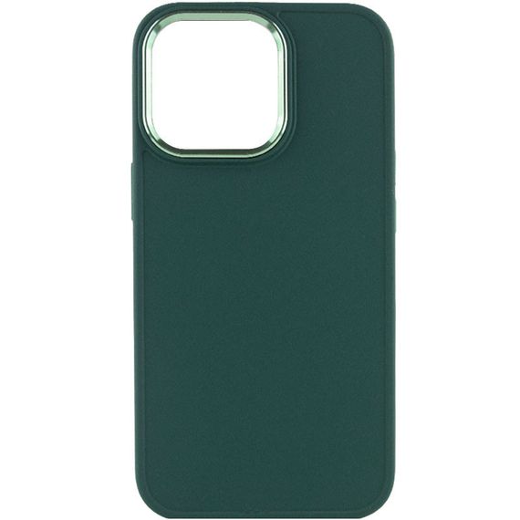 TPU чехол Bonbon Metal Style для Apple iPhone 14 Pro (6.1") Силикон, Зеленый / Pine green | Зображення 1