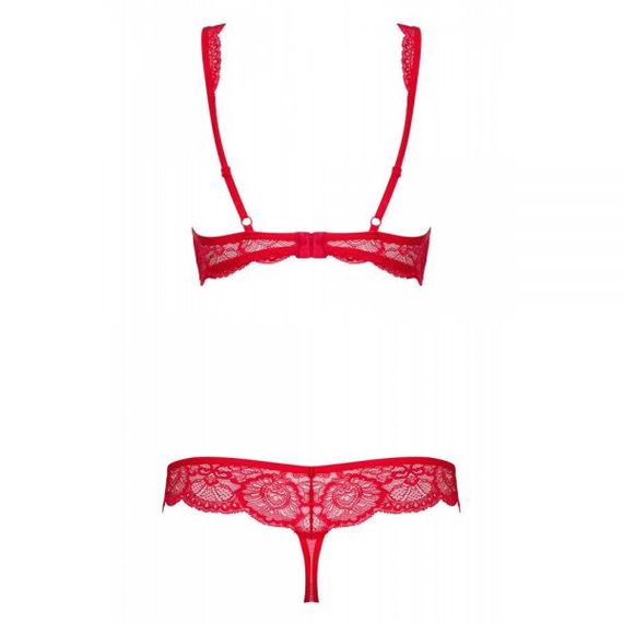 Комплект Obsessive 853-SET-3 2 pcs set red S/M, Бежевый; красный, S/M | Зображення 3