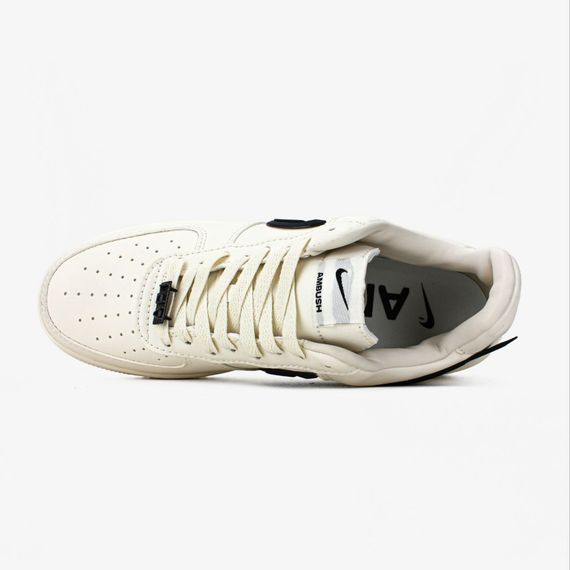 Кросівки демісезонні Nike Air Force матеріал шкіра колір бежевий, чорний | Зображення 5