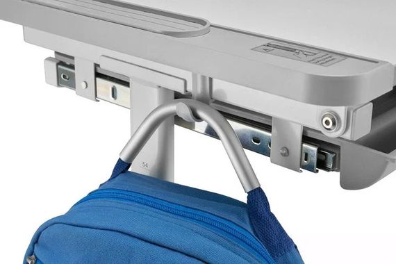 Детская парта со стульчиком 26X-150 серая • Регулируемая парта-трансформер 26X-150 с лампой и подставкой для книг | Зображення 4