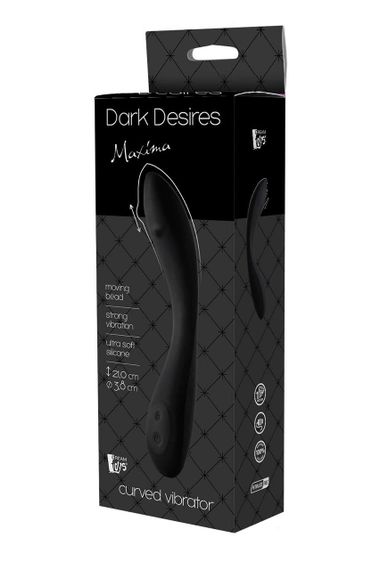 Вібратор із посиленою стимуляцією точки G Dream Toys Dark Desires Maxima чорний, 21 х 3.8 см Sex Aura | Зображення 2