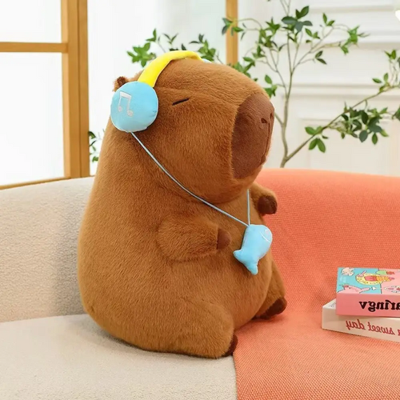 М'яка креативна іграшка Капібара в навушниках 32 см, ідеальний подарунок для дітей Капібара | Зображення 7