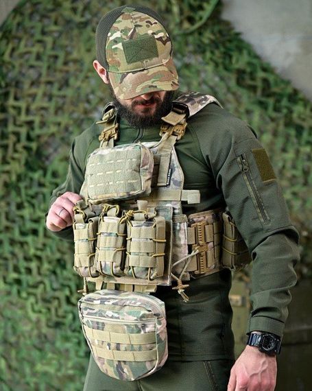 Плитоноска 4 точки быстрый сброс ONYX  Single sword мультикам ПП7560 | Зображення 2